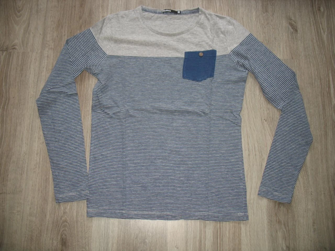 TEE SHIRT ML RAYÉ BLEU ET GRIS - BIZZBEE - TAILLE XS - n°03